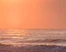 Ocean with Orange Sky